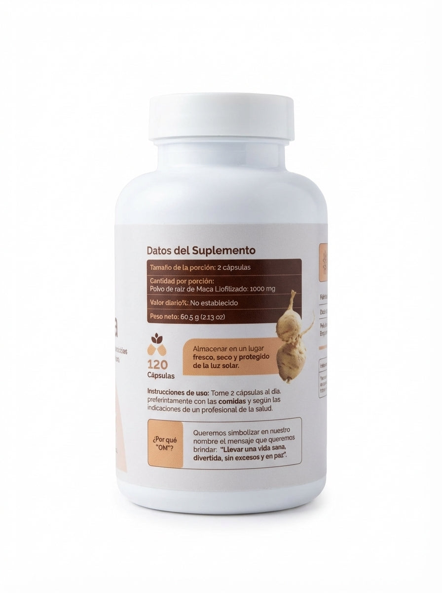 Maca Peruana Liofilizada - 120 Cápsulas
