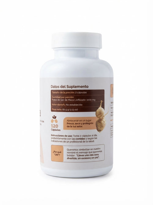 Maca Peruana Liofilizada - 120 Cápsulas
