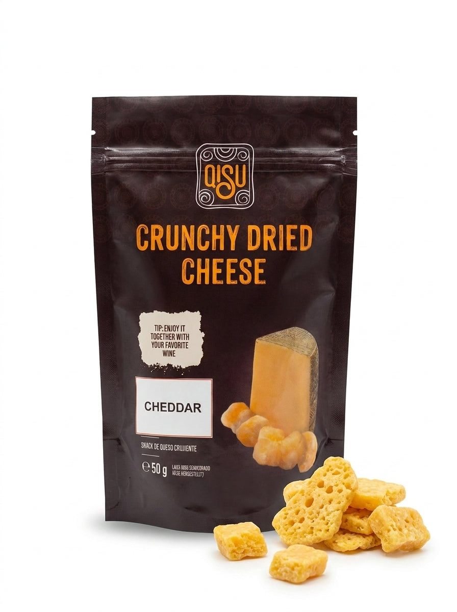 Pack x10 Queso Deshidratado QISU Sabor Cheddar